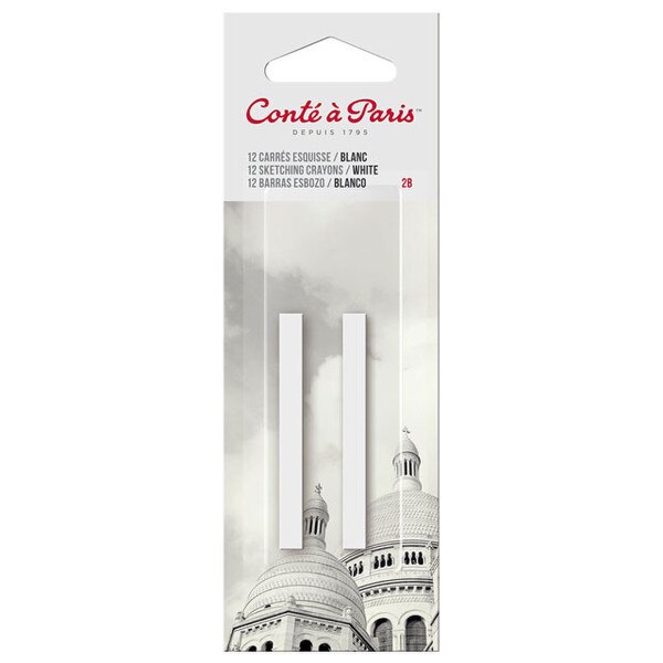 Conté a Paris Sketching Crayons White 2B 2pk